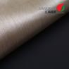 Buy cheap Tan Colored Satin Caramelized Fiberglass Fabric Cloth 0.8mm Thickness from wholesalers