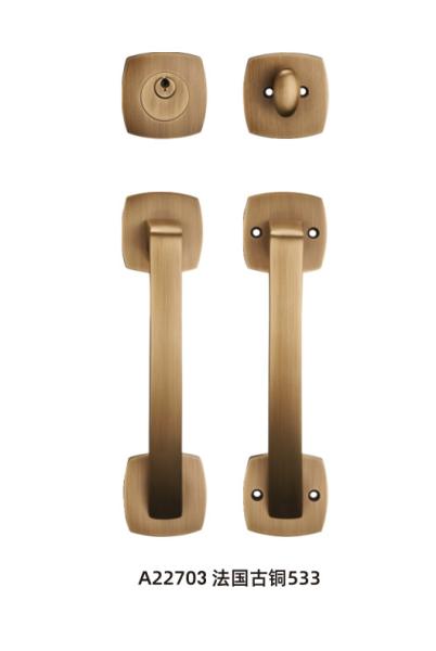Buy cheap Decorative American Door Handles With Locks 63.5mm 200mm from wholesalers