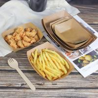 Buy cheap Versatile Kraft Paper Boat Tray Oven,burger Holder Box product