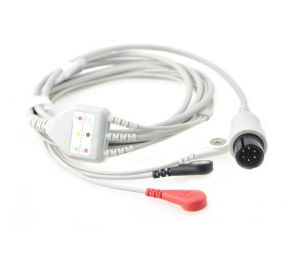 Buy cheap Biocare 5 Lead ECG Lead Cable Copper Conductor Material Medical Grade TPU Jacket from wholesalers