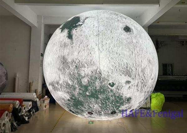 Buy cheap Inflatable Gray Moon Planet With LED Lights Hung For Event Festival Atmosphere Decoration from wholesalers