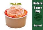 Small Size Kraft Paper Ice Cream Cups Food Grade Gray Special Design