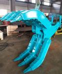 Wide Design Mechanical Grapple / Grab for Kobelco SK200 Excavator