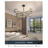Buy cheap Loft Vintage Loft Chandelier E27 Round Ball Light Ceilling Lamp Black Gold pendant lighting(WH-MI-426) from wholesalers