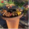 Buy cheap Corrosion Resistant Corten Steel BBQ Grill Outdoor Charcoal Grill Rusty Red from wholesalers