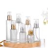 Buy cheap Frosting Transparent Glass Cosmetic Bottle Eco Friendly With Sturdy Design from wholesalers
