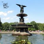 BLVE Bronze Angel Statue Pool Water Fountain Large Outdoor Sculptures Garden