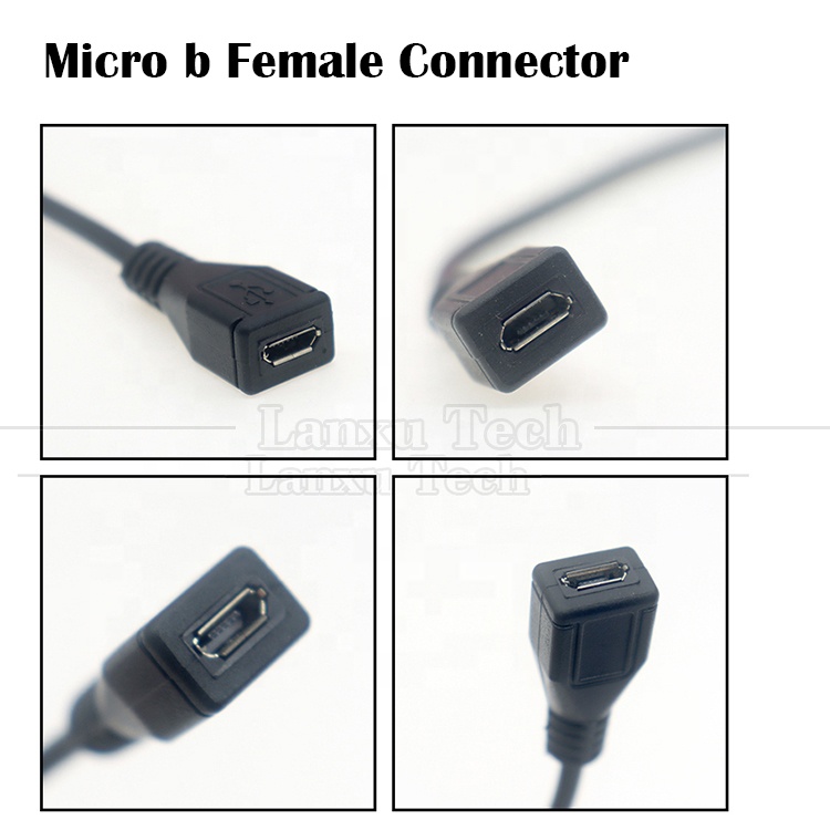 OEM Data Charging Micro b 5 PIN USB Male Female to Open 2 4 Cores Bare Wires Pigtail Cable
