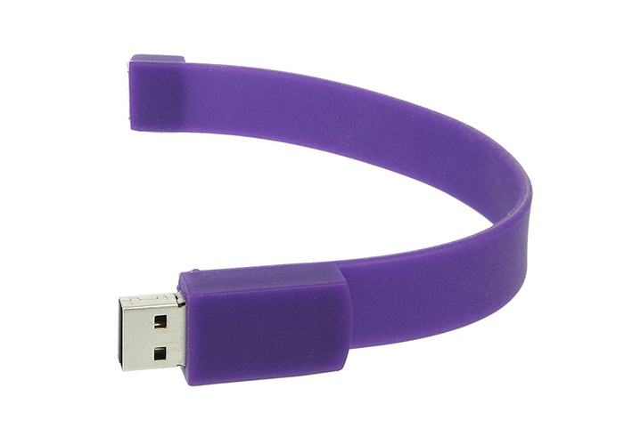 Factory supply customized logo 32G 2.0 yellow color Wrist USB with PP Box packing
