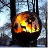 Buy cheap Steel 600mm Outdoor Fire Pit Ball Wood Burning Firepit Wooden Box Packaging from wholesalers