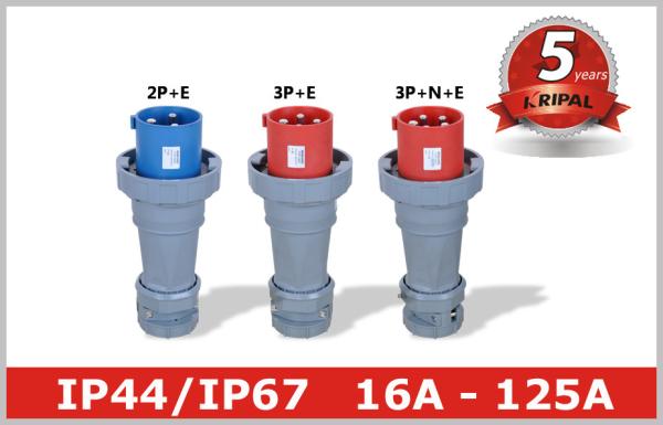 Buy cheap Outdoor Electric Industrial And Multiphase Power Plugs And Sockets 125A from wholesalers