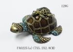 Mum & Baby Turtle metal trinket box turtle treasure box metal jewelry box