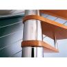Buy cheap Residential Steel Stair Custom Spiral Staircase With Solid Wood Treads from wholesalers