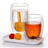 Buy cheap Empty Cappuccino Glasses Double Walled Insulated Glass Tumblers 350ml 650ml from wholesalers