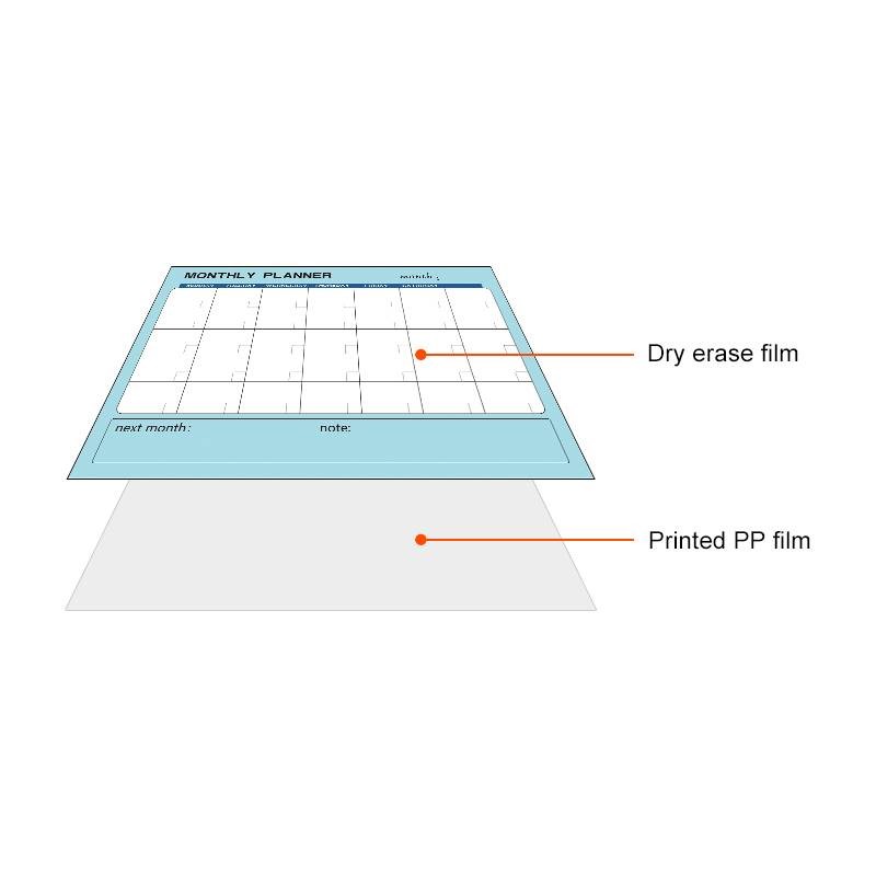 ODM Laminated Dry Erase Posters Removable Wall Mounted Monthly Planner Large Size