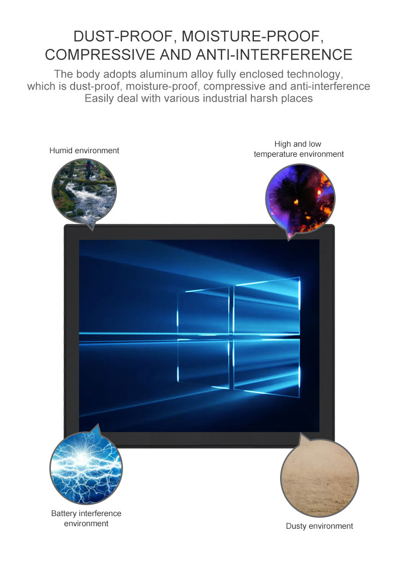 CCC FCC Windows10 250cd M2 10 Inch Embedded Touch Panel PC