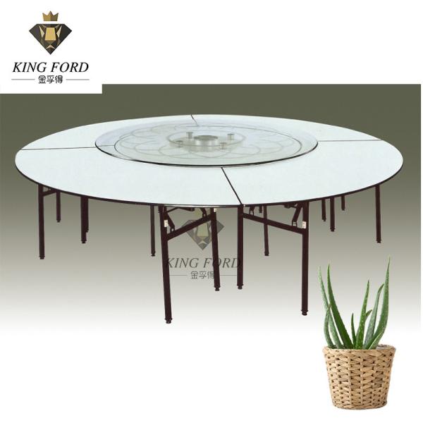 Buy cheap 21mm Top Ply Board Dining Hotel Banquet Table DIA 240*75CM from wholesalers