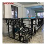 Cutting Service Steel Structure Prefab Pool with 100mm Acrylic Window from