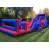 Buy cheap Inflatable Boot Camp Obstacle Courses Blue & Red Customized Commercial Activities Game from wholesalers