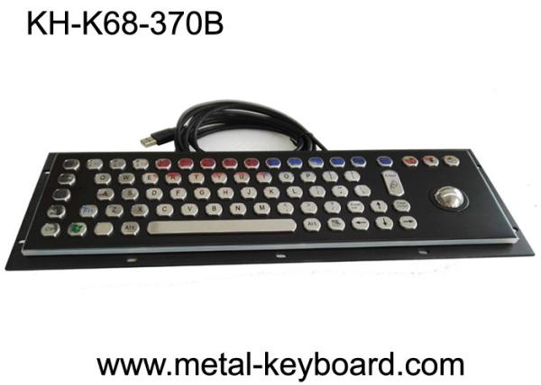 Buy cheap PC Industrial Computer Keyboard , Black Metal Keyboard Stainless Steel Panel from wholesalers
