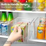 Clear Pantry Storage Organizer Bins, Storage Containers With Handle For Kitchen