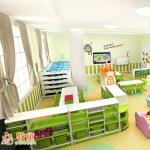 Pre school furniture sets daycare kids wooden table and chairs for classroom