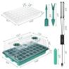 Buy cheap 40 Cells Seed Starter Kit with Dimmable LED Grow Light Bar , Greenhouse Seed Germination Tray With Humidity Dome from wholesalers