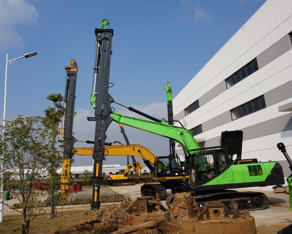 Buy cheap KM Series Clamshell Telescopic Arm Excavator Long Boom Piling Parts from wholesalers