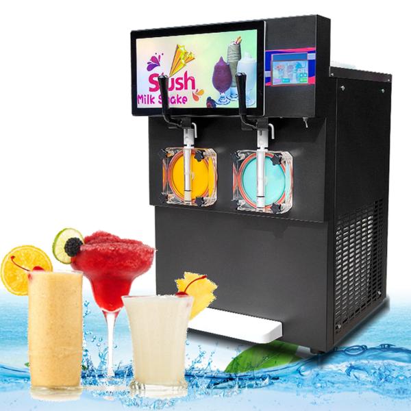 Buy cheap Commercial Double Tank Frozen Drink Beverage Machine Frozen Cocktail Slushy Machine Granita Margarita Slush Slushie Mach from wholesalers