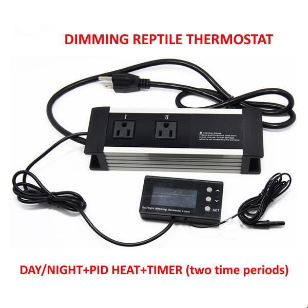 KP-120 230V 110V 0-50C Digital PID Reptile Dimming Thermostat with Electronic Timer