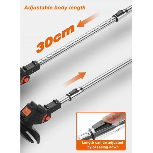 3 In 1 Electric String Trimmer , Adjustable Battery Powered Weed Eater With Wheel