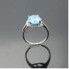 Buy cheap 925 Silver 9mmX11mm Oval Blue Topaz Cubic Zircon Ring(E52) from wholesalers