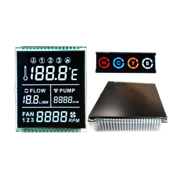 Buy cheap Black Background VA LCD Panel VATN Display Metal Pins Connector from wholesalers