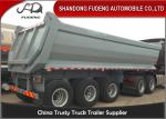 3 Axle U Dump Trailers , 40CBM Q345B Steel Frame Tractor Dump Trailer