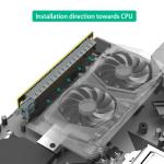 90 Degree Reverse PCI-E Riser Card 16X 3.0 Male To Female For 1U Server