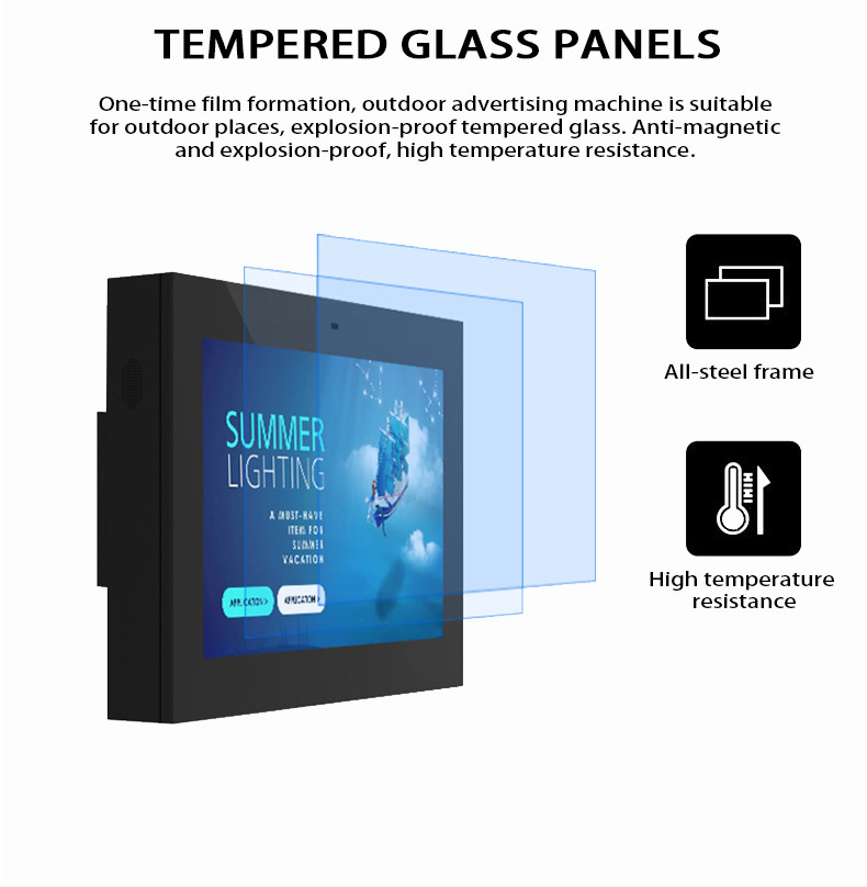High Brightness 43" Outdoor Lcd Digital Signage Wall Mounted Waterproof Touch Screen