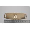 Buy cheap Eco-friendly plating iron sheets gold color embossed skull logo shoe metal buckles for shoelace from wholesalers