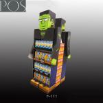creative eye-catching POP display tower double sides floor display shelf rack