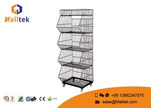 China Multilayer Stackable Wire Baskets Unique Stackable Wire Storage Bins on sale