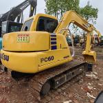 Secondhand Komatsu Crawler Excavator PC60-7 6T Heavy Machinery Original Japan