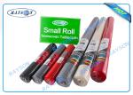 Black / Red Vinyl Non Woven Tablecloth Textiles Disposable Table Covers