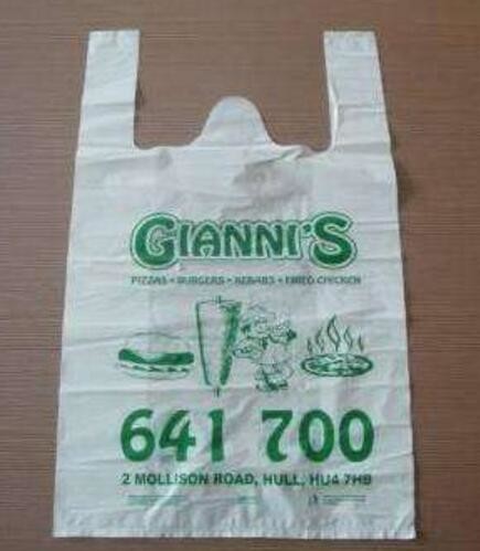Printing Wholesale Custom Plastic Shopping HDPE/LDPE T-shirt Bag