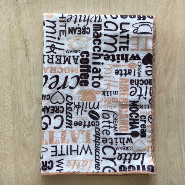 Buy cheap coffee colored single side printed high quality kitchen towels clean wipes from wholesalers