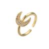 Buy cheap Diamond Inlaid Star Moon Ring 18K Gold Wedding Engagement Jewelry OEM from wholesalers