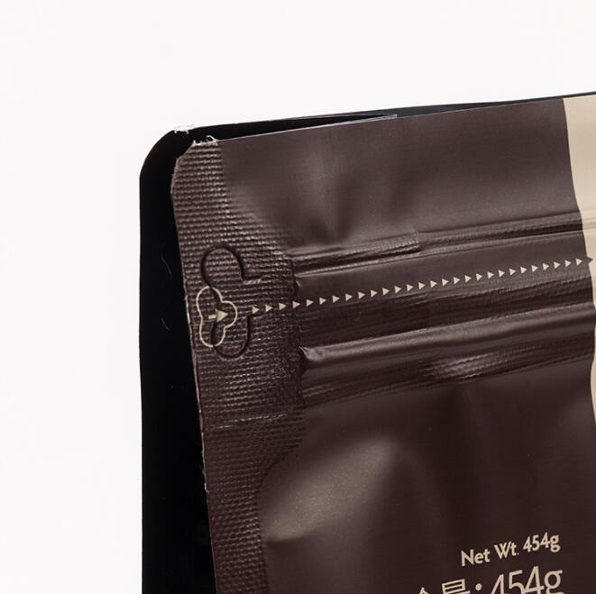 Eco Friendly Coffee Packaging Bags Zipper Stand up Pouch Anti Oxidation Tasteless