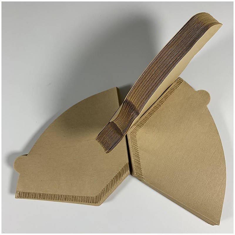 Food Grade Bleached Natural Cone Coffee Filter Paper 50gsm 53gsm