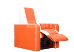 PU Leather Electric Recliner Sofa Orange Color With Reading Lamp For VIP Cinema