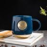 Buy cheap 420ml Creative Ceramic Coffee Cups With Copper Fish Scale Pattern from wholesalers