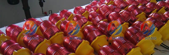 LED Single Aircraft Warning Light On Towers Aluminum Alloy Steady Burning