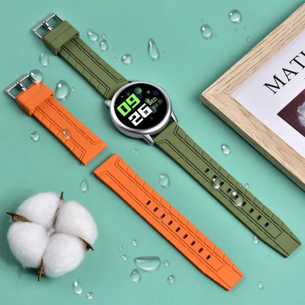 Buy cheap Soft 22mm Silicone Rubber Watch Strap Stainless Steel Buckle For Sports from wholesalers